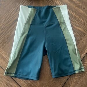 Senita Athletics Women's Athletic Shorts - Teal and Olive